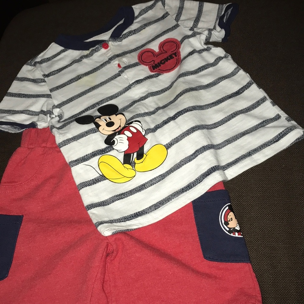 Mickey Mouse matching shirt and shorts set